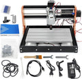 RATTMMOTOR Upgrade 3018-PRO CNC Wood Router Machine Kit 3 Axis GRBL DIY Mini CNC Engraver Milling Machine+Emergency Stop and Limit Switch for Cutting Plastic Acrylic PVC PCB Wood