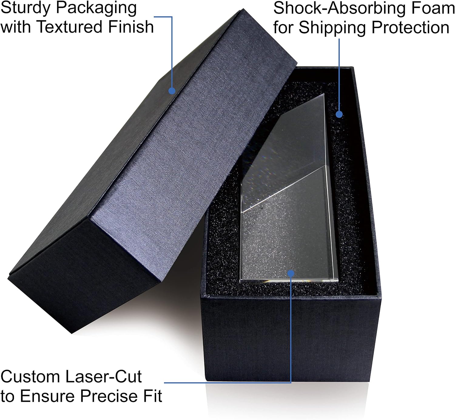 Personalized Crystal Diamond Length of Service Award Plaque for Man or Woman, Customized with Employee & Company Name, Years of Service, Unique Corporate Service Recognition Award Trophy (M - 7')