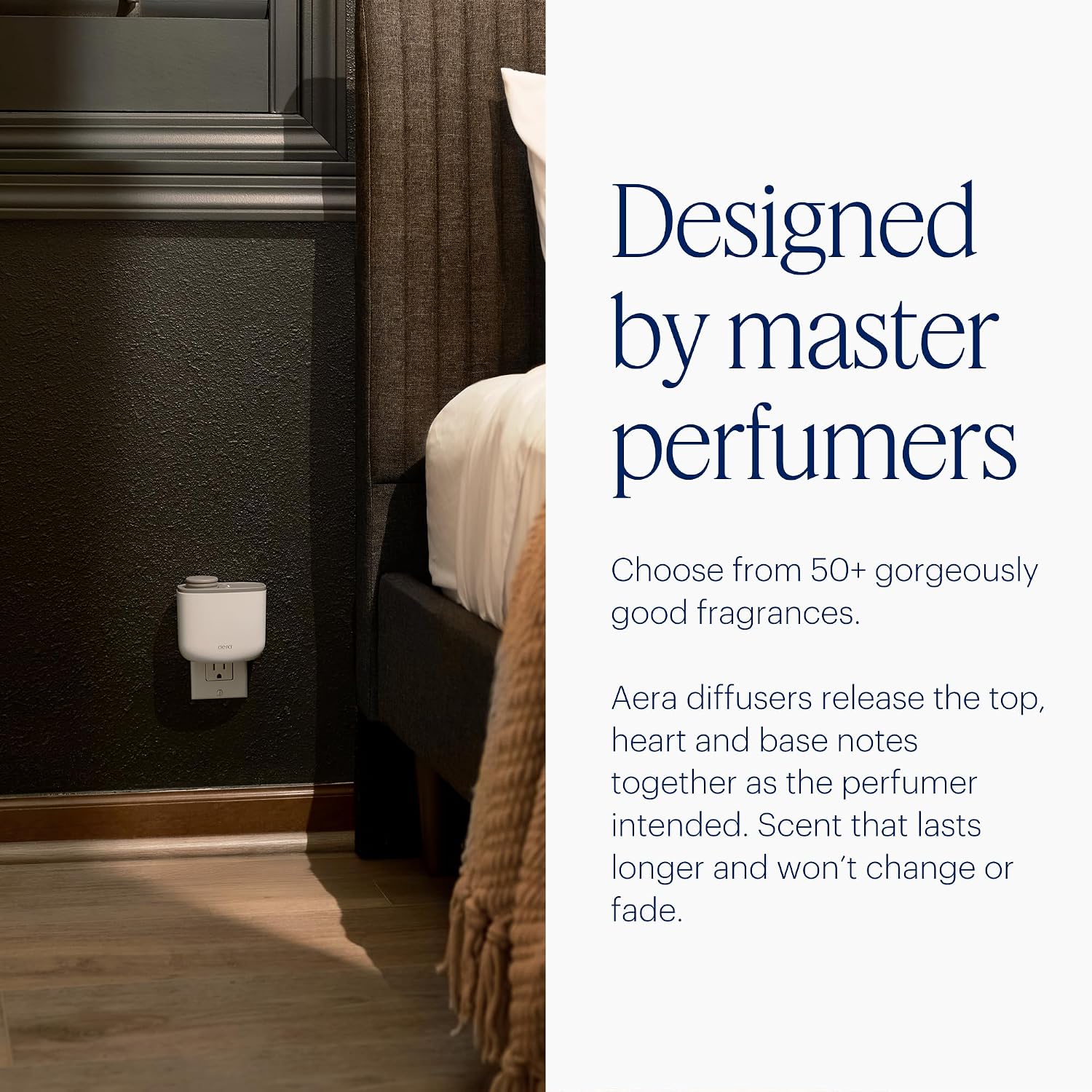 AERA Mini Waterless Plug-in Essential Oil Diffuser for Rooms 100–400 Sq Ft + Citrus Grove Scent – Smart Scent Machine with App & Alexa Control, Luxury Home Fragrance Starter Kit (Includes 1 Capsule)