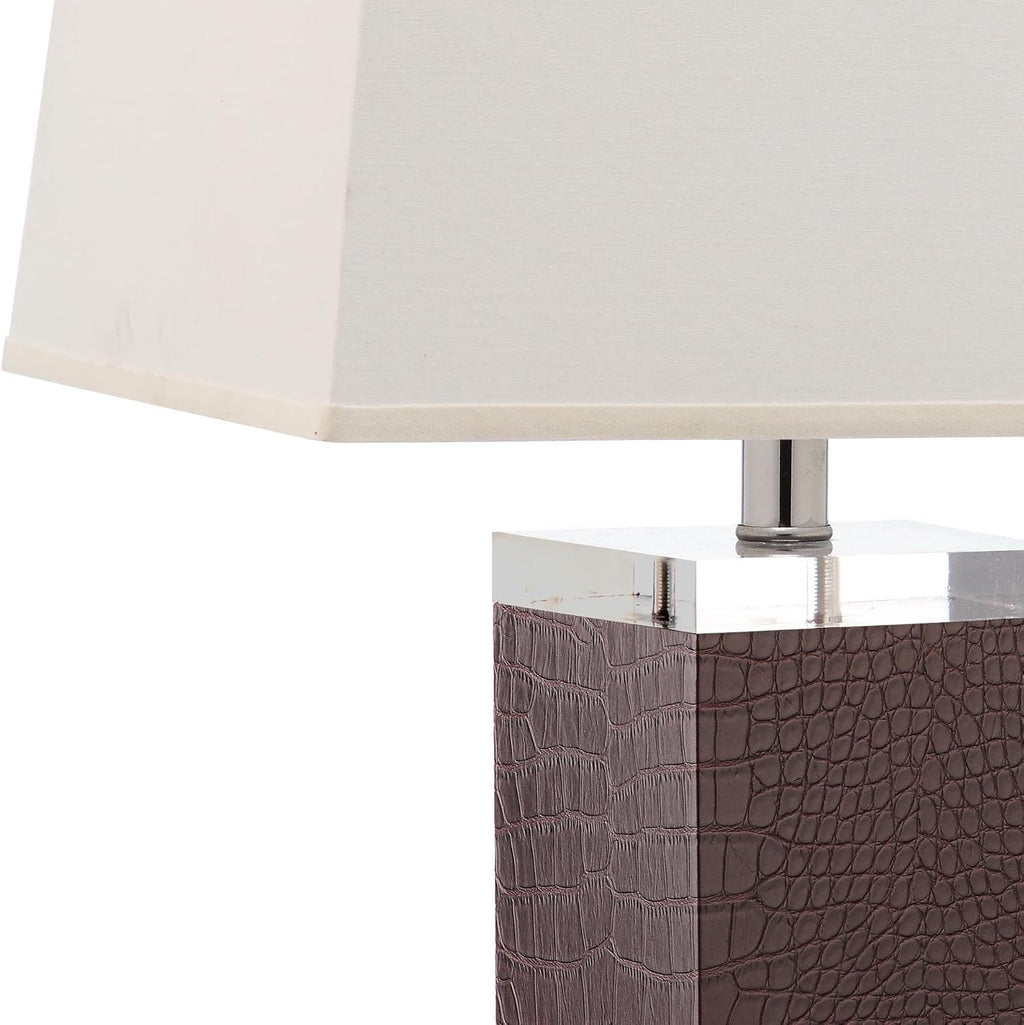 Safavieh Lighting Collection Deco Leather Crocodile Table Lamp, Set of 2