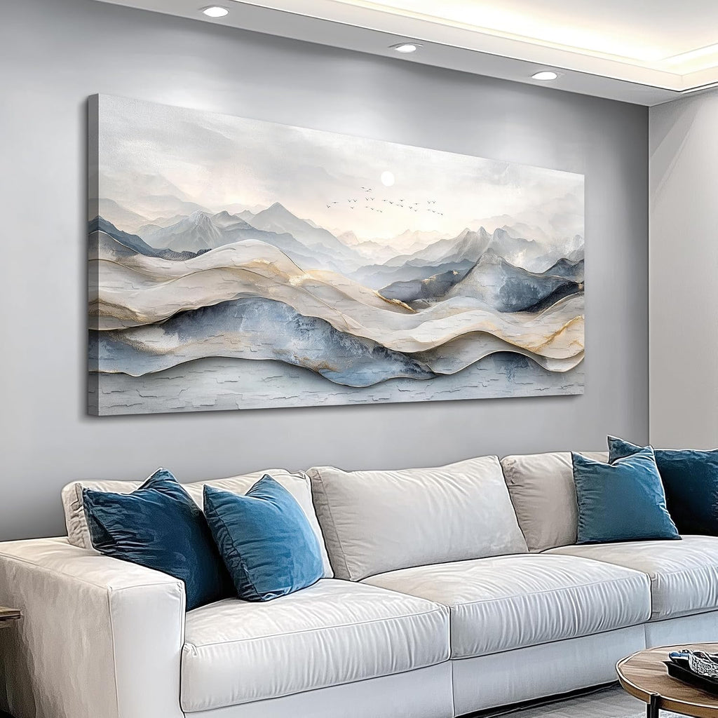 JUDASJART Canvas Wall Art For Living Room Large Wall Decor For Office Bedroom Decorations Landscape Gold Accent Pictures Abstract Painting Artwork Room Wall Mural Aesthetic Home Decor 30x60 In