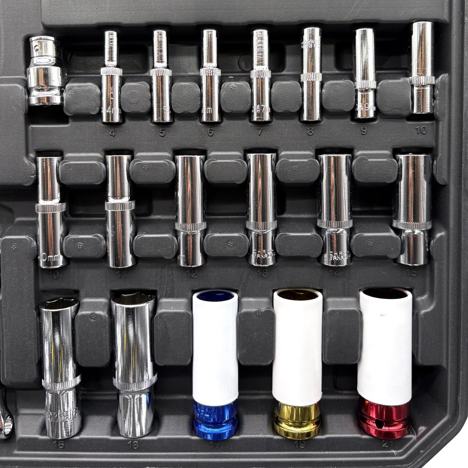 Allen Socket Set and Torx Bit Set, Ratchet Hex Socket Set 3/8', 1/4' and 1/2' Drive Ratchet Set, SAE/Metric Socket Set, S2 Alloy Steel Bits, 222-PCS Automotive Tool Set