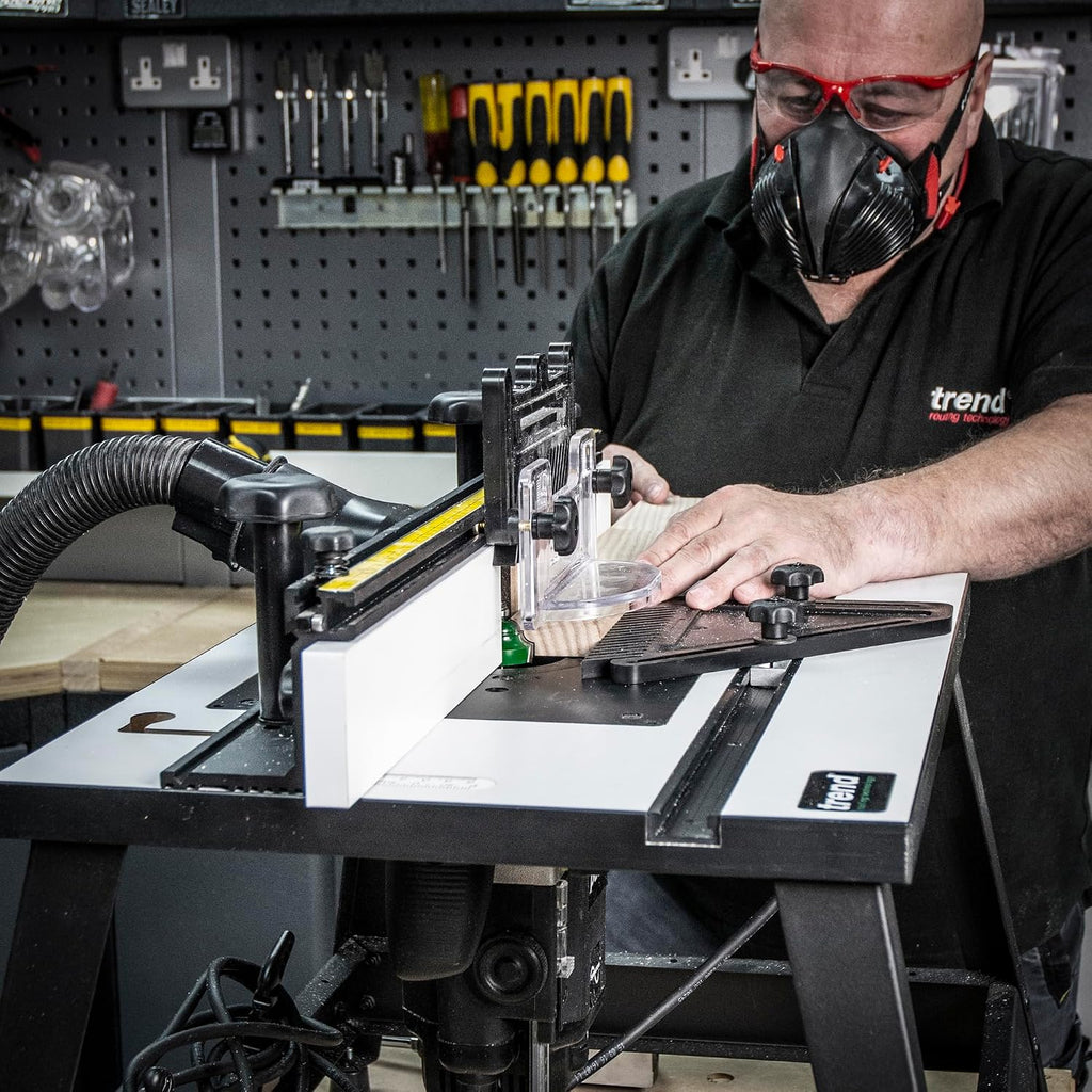Trend CRT Portable Benchtop Router Table, Robust Construction for Workshop and Jobsite Use, 120V NVR Switch Not Included, CRT/MK3