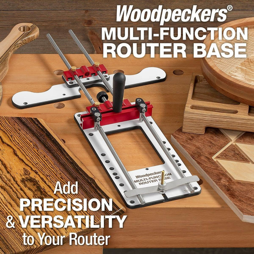 Woodpeckers Multi-Function Router Base, 3/8 Inch Guide Rods, Add Precision And Versatility To Your Router