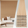 Art3d Fluted Wood Panel - 108 x 5.7 x 0.7in for Wall & Ceiling, Beaded Accent Molding for Home Decoration, Pack of 8pcs + 1pc End-Trim, Beaded Oak