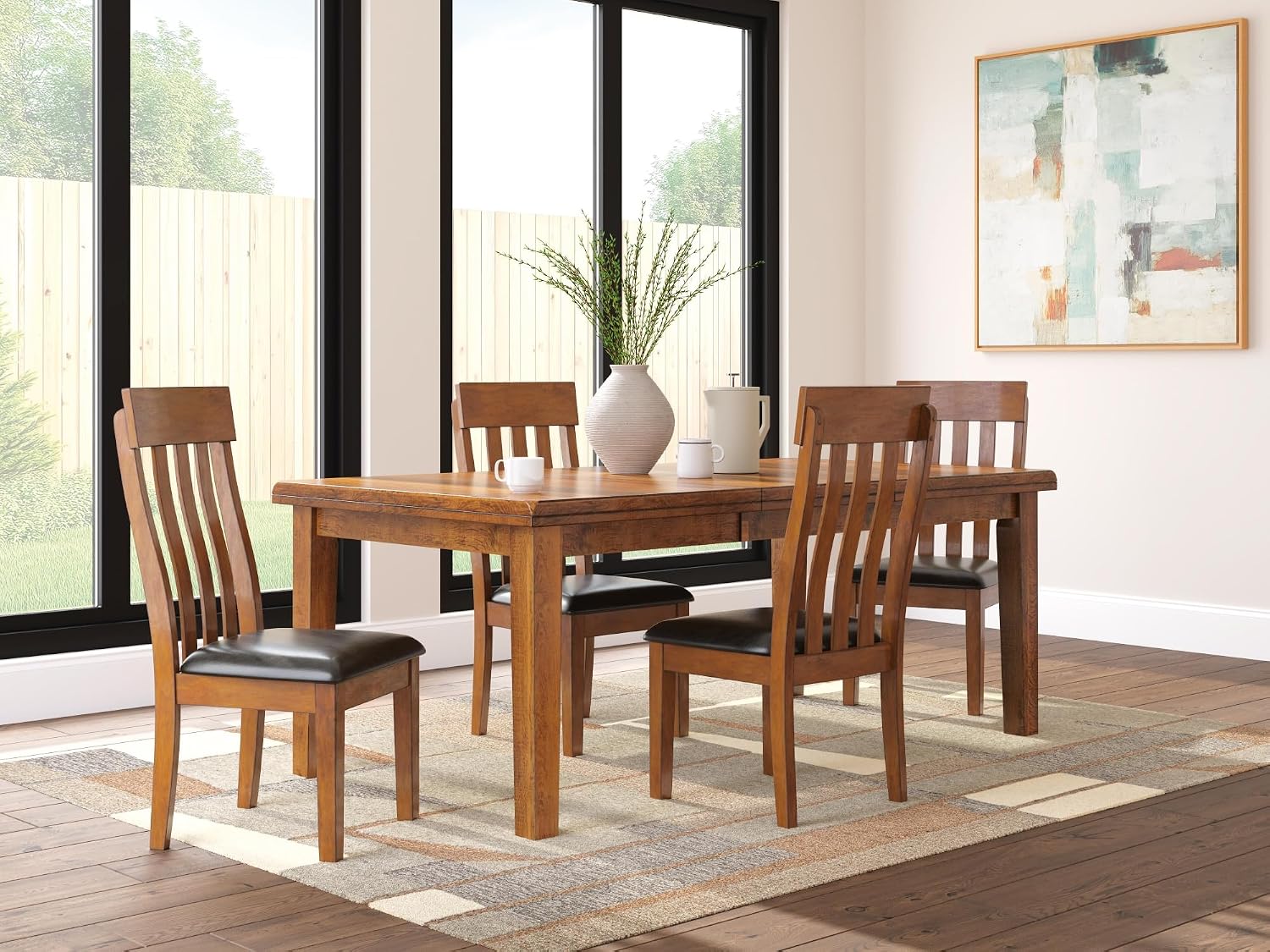 Signature Design by Ashley Ralene Rake Back 19' Dining Room Chair 2 Count, Medium Brown