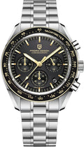 Pagani Design 1701 Men's Watch, Chronograph, VK63 Japanese Quartz Movement, Stainless Steel Bracelet, Water Resistant to 330 Feet (100 Meters), Sapphire Glass Wristwatch.