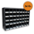 Titan 3,610 pcs Stainless Steel 18-8 Coarse Hardware Assortment Kit with Hex Cap Screws, Hex Nuts, Washers, & Durham 40 Hole Metal Bin, One Size