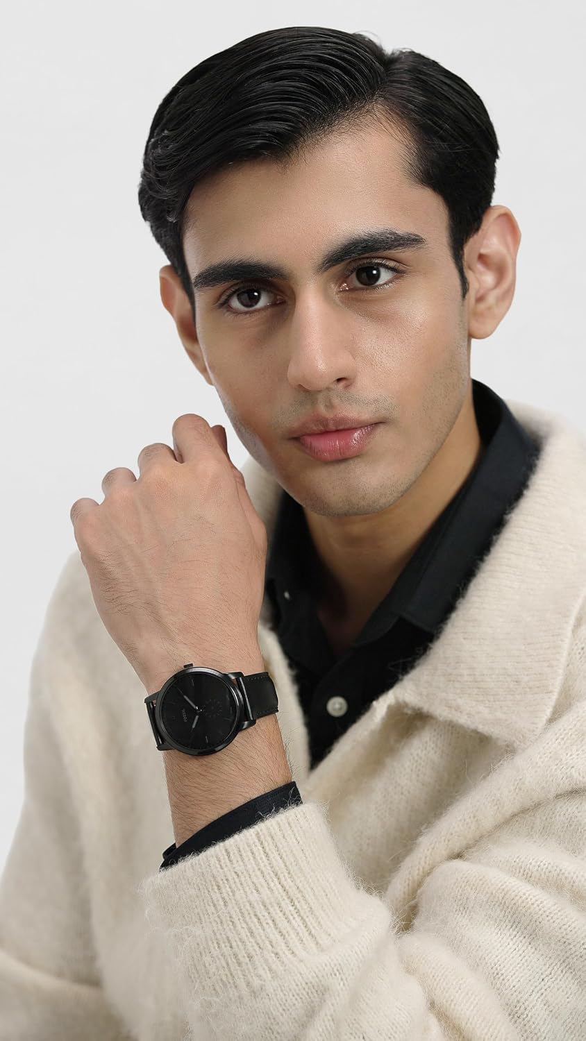 Fossil Men's Minimalist Quartz Stainless Steel Three-Hand Watch for Men
