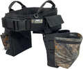 BOULDER BAG Ultimate Electrician's MAX Combo with Comfort Back Support Tool Belt, Quick Release Buckle, Heavy Duty Tool Belt, Camo - Backwoods, (Medium 28-32 Inch Waist), Made in USA