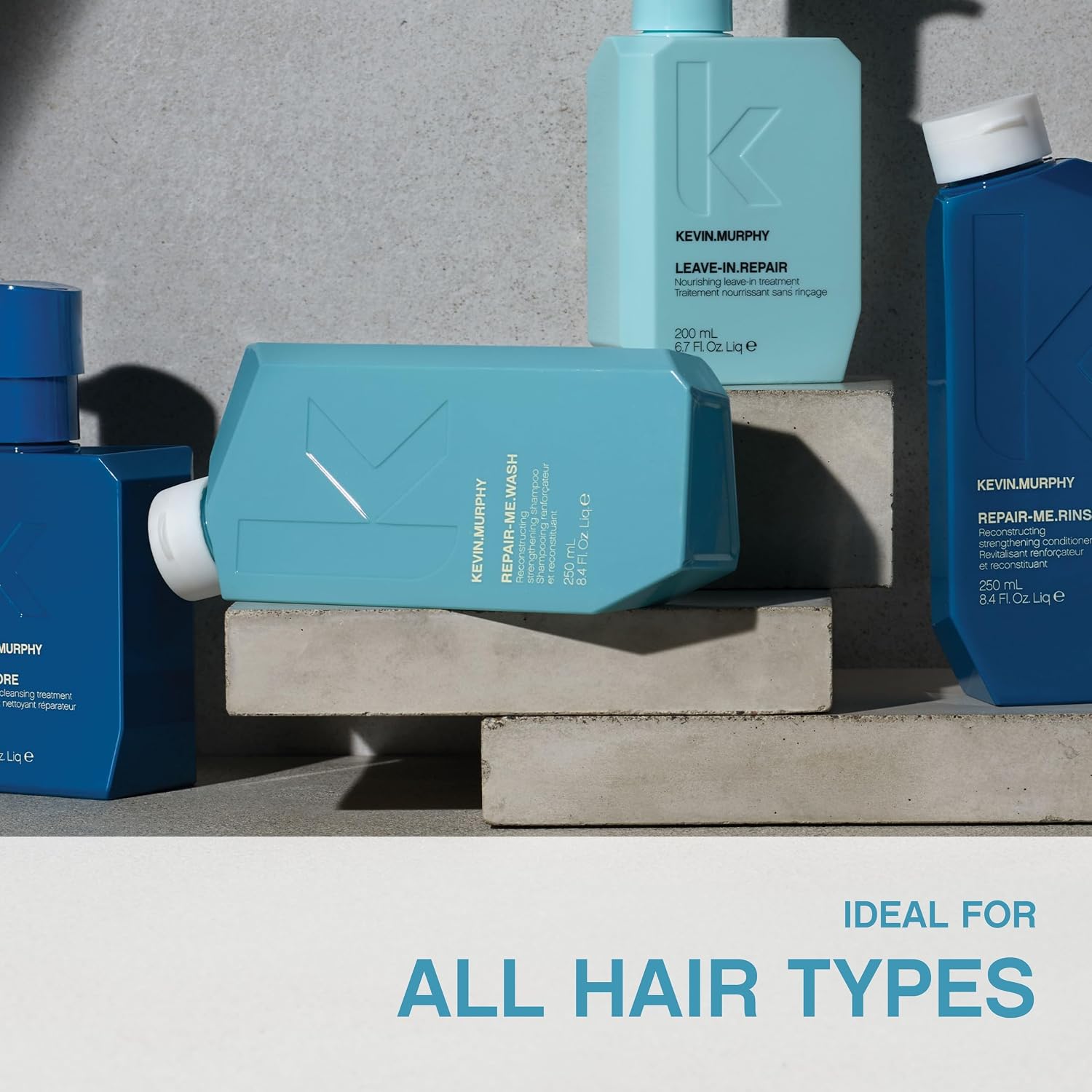 KEVIN.MURPHY REPAIR-ME.WASH & RINSE - Moisturising Hair Repair Shampoo - Hair Repair Conditioner - For All Hair Types Needing Repair - Sulphate & Paraben Free - 1 L / 33.8 fl oz - 2 Pack