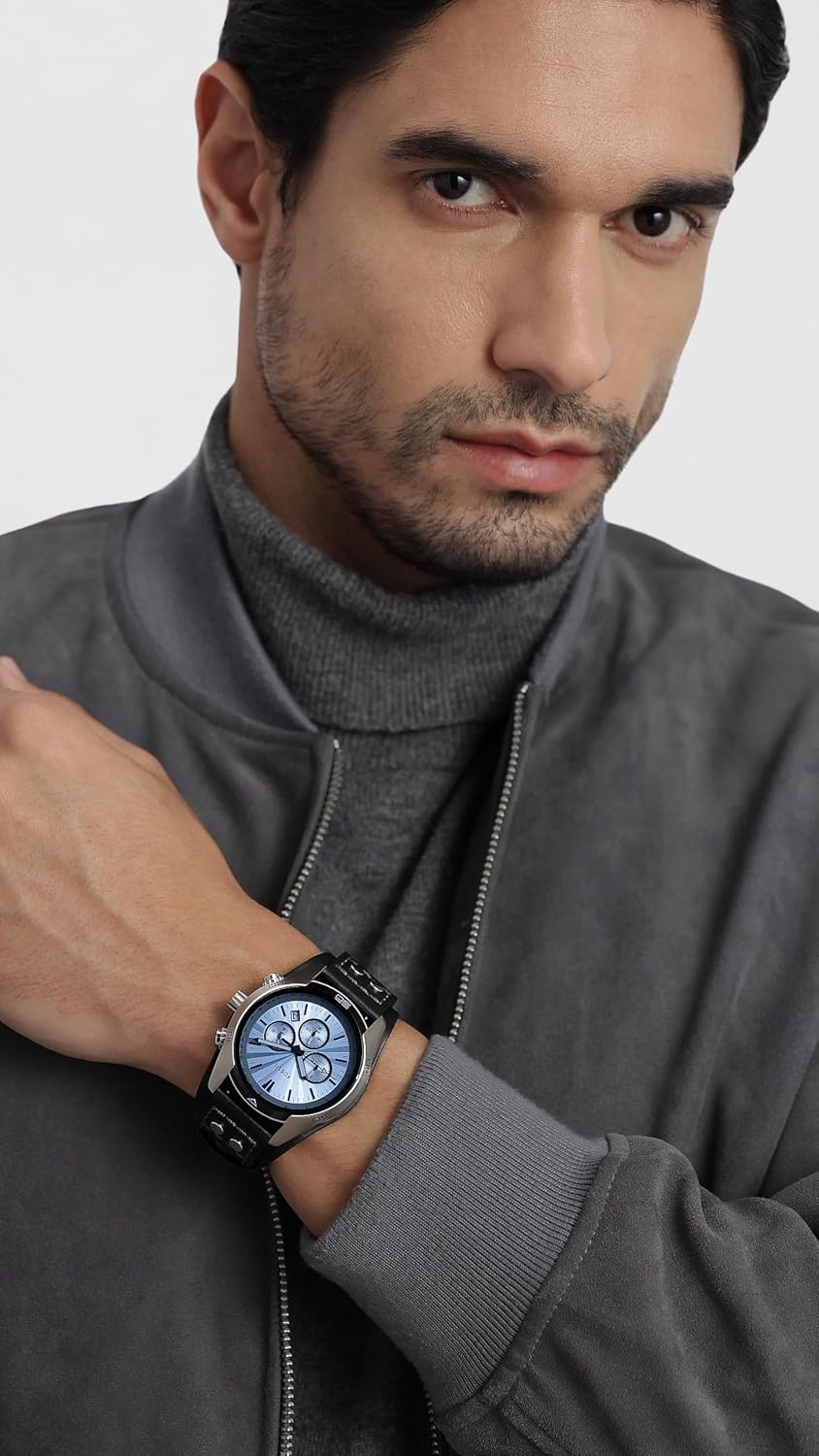 Fossil Men's Watch, Coachman Quartz Stainless Steel and Chronograph Leather Watch for Men
