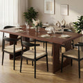 IDEALHOUSE 71' Long Dining Table for 6-10 People - Farmhouse Kitchen Table with Extra Thick Tabletop & Heavy-Duty Metal Legs, Sturdy Rectangular Table for Dining Room, Conference Room, Office, Walnut
