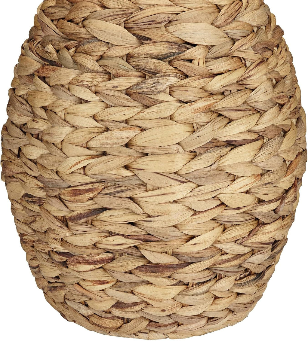 360 Lighting Corona 25 1/2' High Coastal Farmhouse Rustic Natural Cottage Table Lamps Set of 2 Woven Reed Off-White Shade Living Room Bedroom Bedside Nightstand House Office (Colors May Vary)