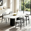 CHUN YI Dining Chairs Set of 4, Upholstered Solid Wood Dining Room Chairs, Mid Century Modern Fabric Kitchen Chairs with Ergonomic Curved Back, Gray (Only Chairs)