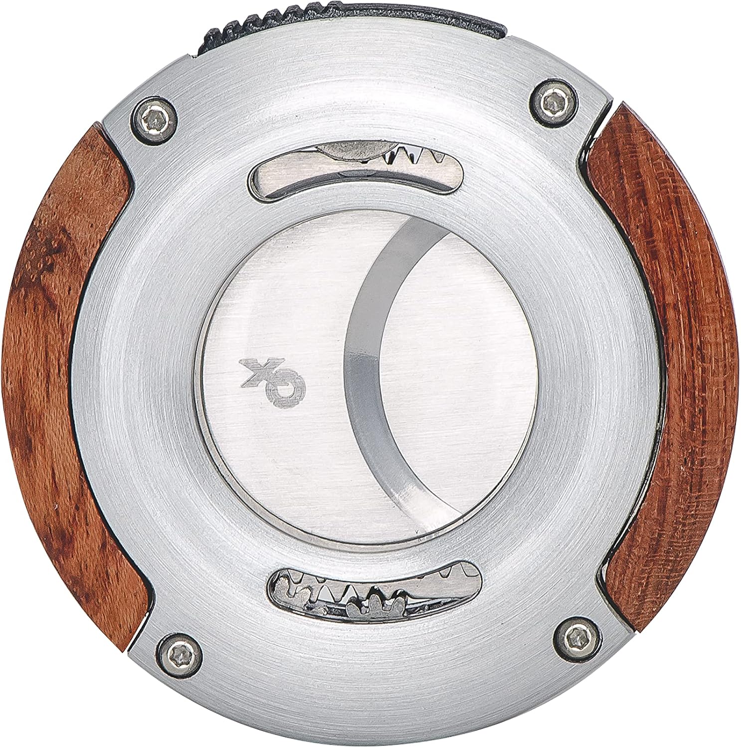 XIKAR XO Double Guillotine Cigar Cutter, Redwood – Dual Stainless Steel Blades, 64 Ring Gauge, Round Aluminum Body, Precision Cigar Cutting, Spring-Loaded Release, Premium Cutter for Cigar Aficionados