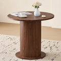 35.5' Round Dining Table for 2, Modern Small Pedestal Kitchen Table, Space Saving, for Apartment Dining Living Room
