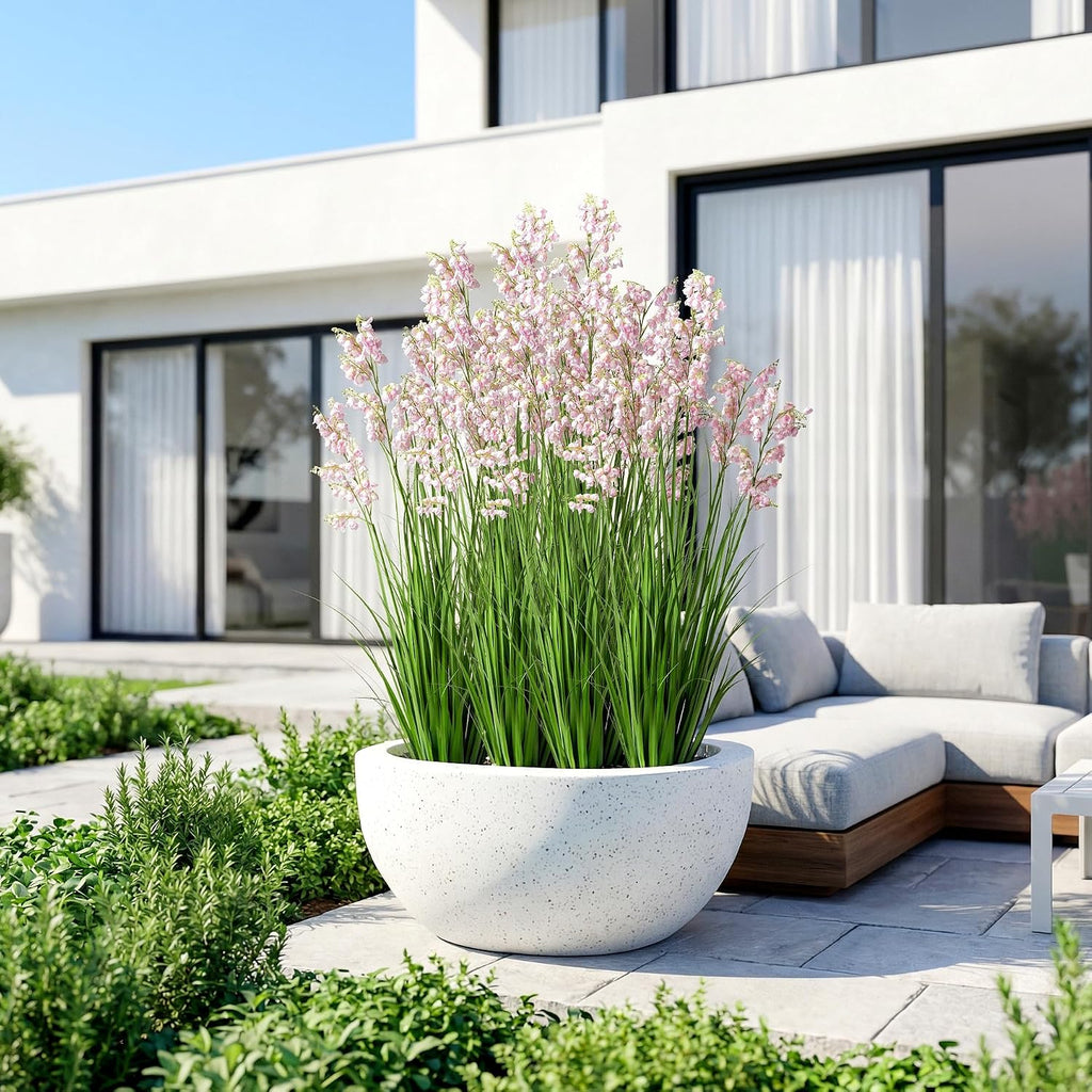 Ttranewsoo Green Onions Home Decor Fake Plants Lily of The Valley Snake Plant Home DéCor Accents Artificial Grass Room Decor Artificial Plants Indoor Artificial Grass 47' 2PCS（Pink）