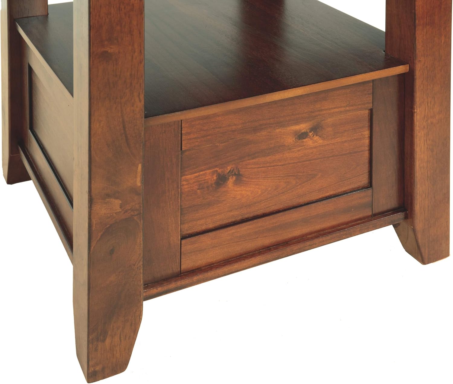 Signature Design by Ashley Ralene Rectangular Counter Height Dining Room Extension Table, Seats 6, Fixed Shelf, Wood, 42.25' W x 60.25' D x 36' H, Medium Brown
