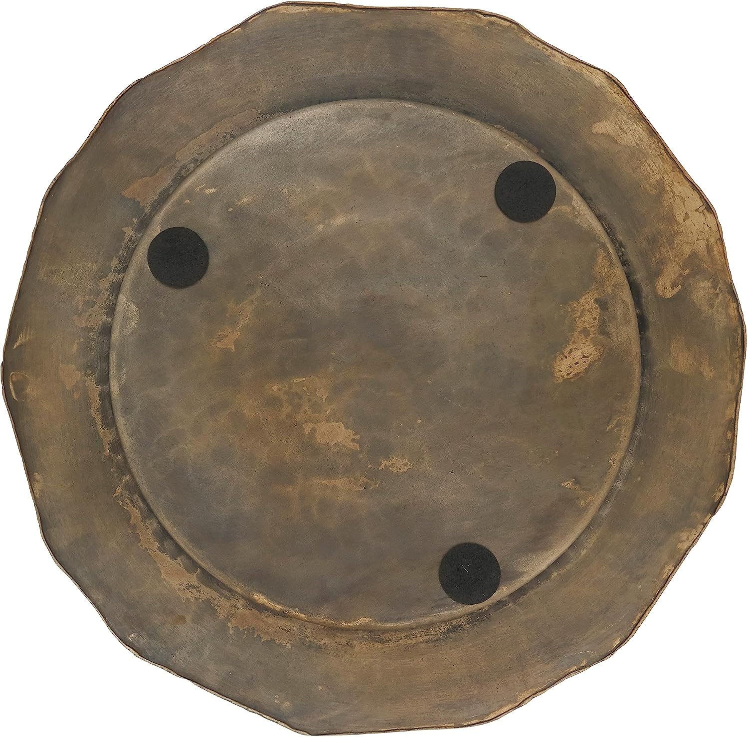 Elegant Hammered Metal Charger Plate with Scallop Edge (Set of 4)