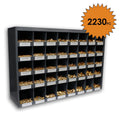 Titan Industrial Supply- 2,230 pcs Grade 8 Coarse Hardware Assortment Kit with Hex Cap Screws, Hex Nuts, Nylon Locknuts, Washers, & Durham 40 Hole Metal Bin