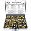 Grade 8 Nylon Hex Nut Coarse & Fine Zinc Yellow Assortment - 379 Pieces