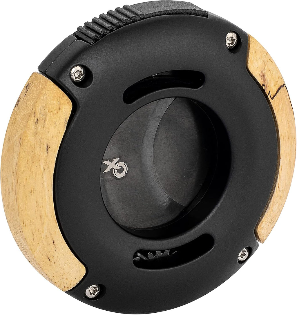 Xikar XO Double Guillotine Cutter, Dual Stainless Steel Blades, 64 RG, Phantom Splated Tamarind