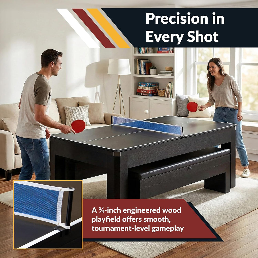 Hathaway Pool Table Combo Set with Benches
