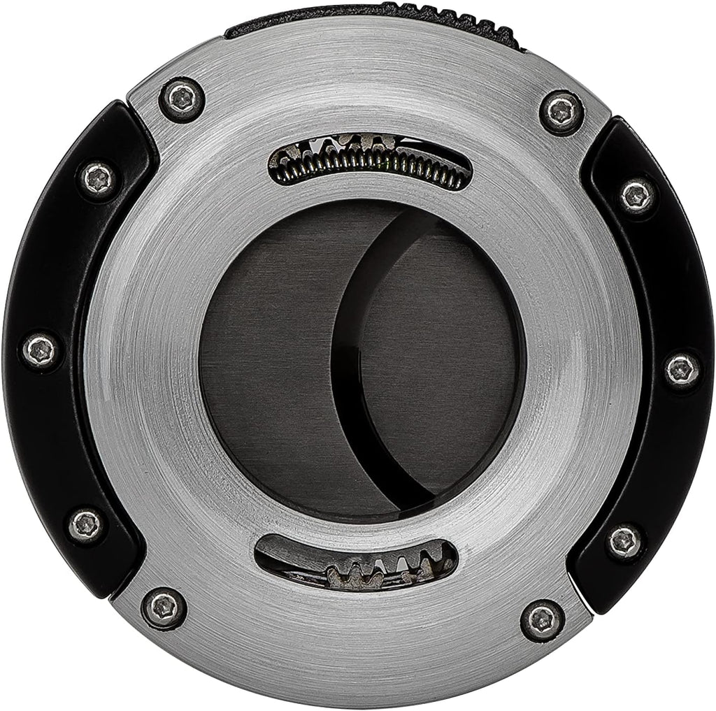 Xikar XO Double Guillotine Cigar Cutter, Dual Stainless Steel Blades, 64 RG, Black Blades (Silver and Black)