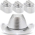 Tisancy 20 Pack Lights Cowboy Cowgirl Hat LED Flashing Light Up Hat for Western Bachelorette Party Wedding Bridal
