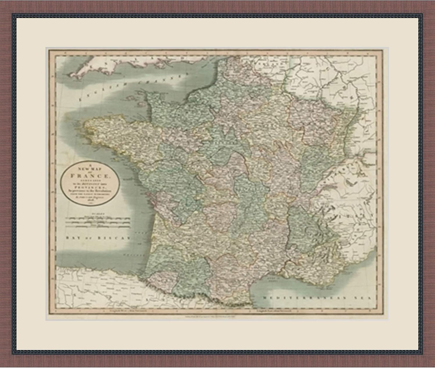 First Avenue Art & Framing Home Decor | Quality Framed Artwork | Interior Accents | Vintage Map of France - MAPS (26'x32')