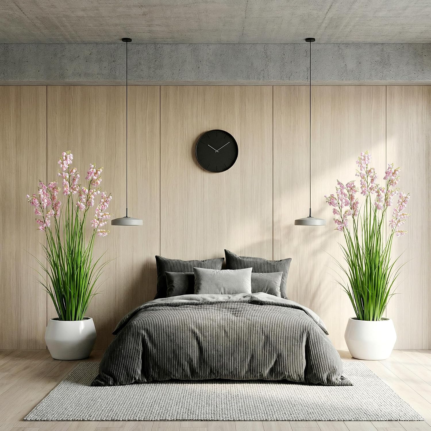 Ttranewsoo Green Onions Home Decor Fake Plants Lily of The Valley Snake Plant Home DéCor Accents Artificial Grass Room Decor Artificial Plants Indoor Artificial Grass 47' 2PCS（Pink）