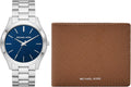 Michael Kors MK9122 - Slim Runway Three-Hand Beige Gold-Tone Stainless Steel Watch