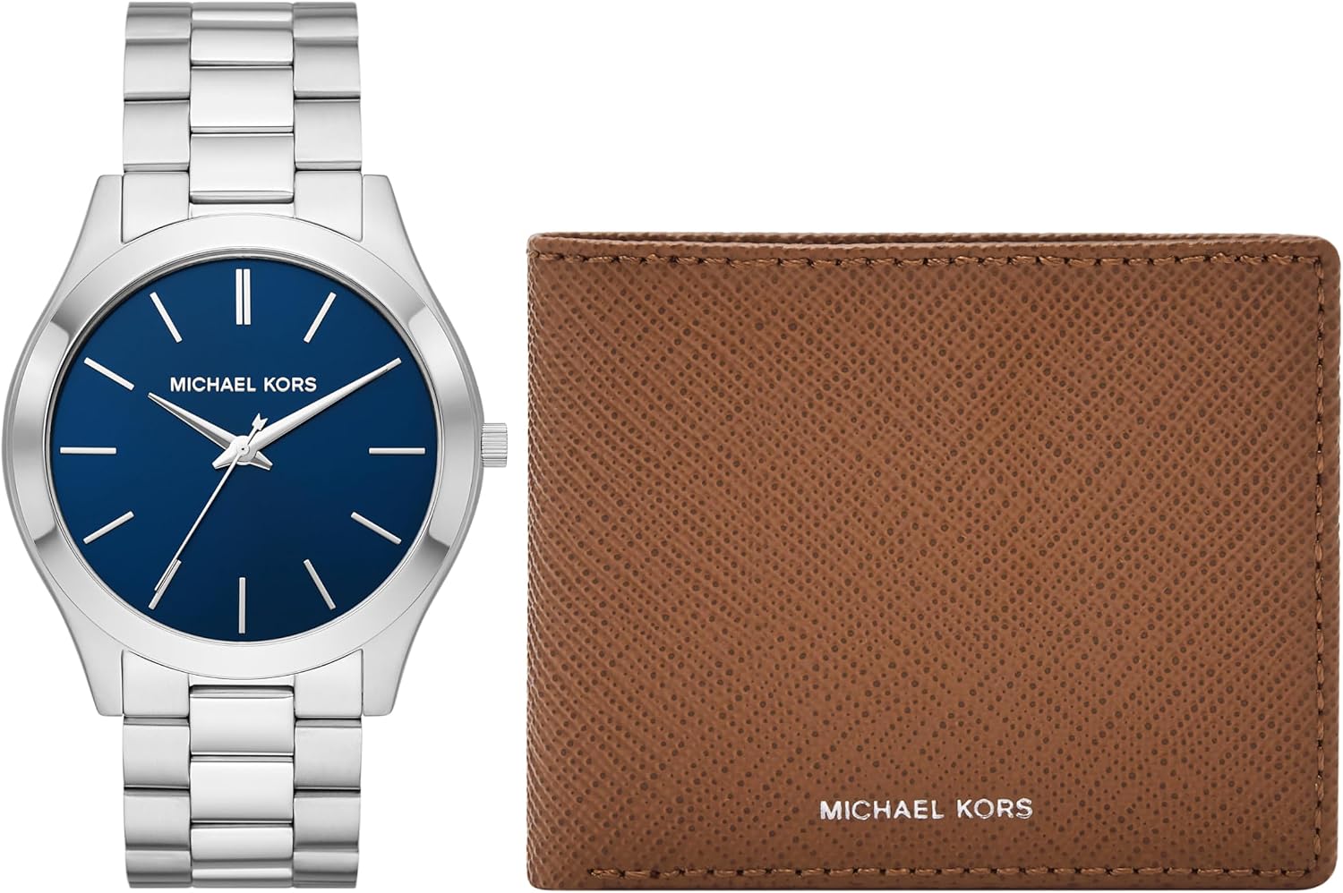 Michael Kors MK9122 - Slim Runway Three-Hand Beige Gold-Tone Stainless Steel Watch