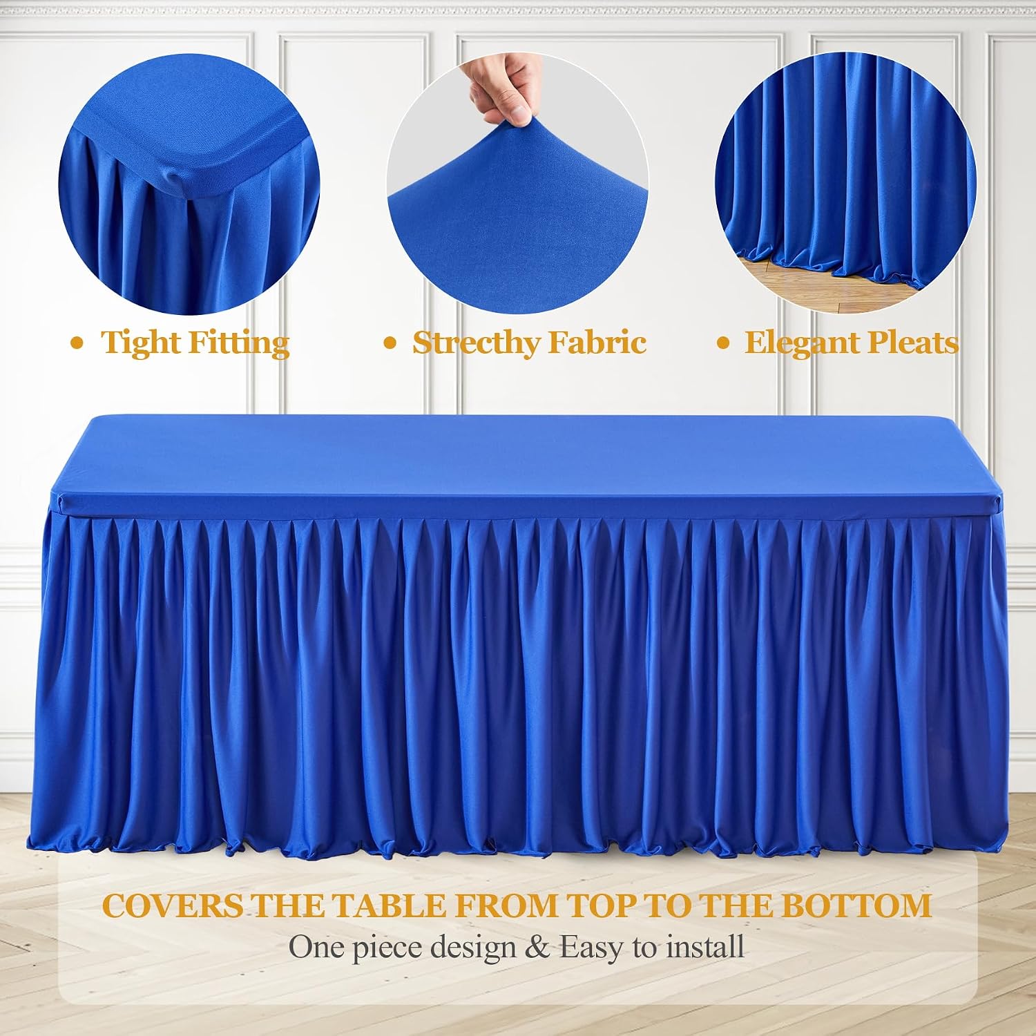 Shillance 6 Pack Royal Blue Table Clothes for 6 Foot Rectangle Tables, Premium Polyester Rectangle Tablecloth Wrinkle Resistant Washable Table Cover for Wedding, Party, Dining,Banquet,Buffet Tables
