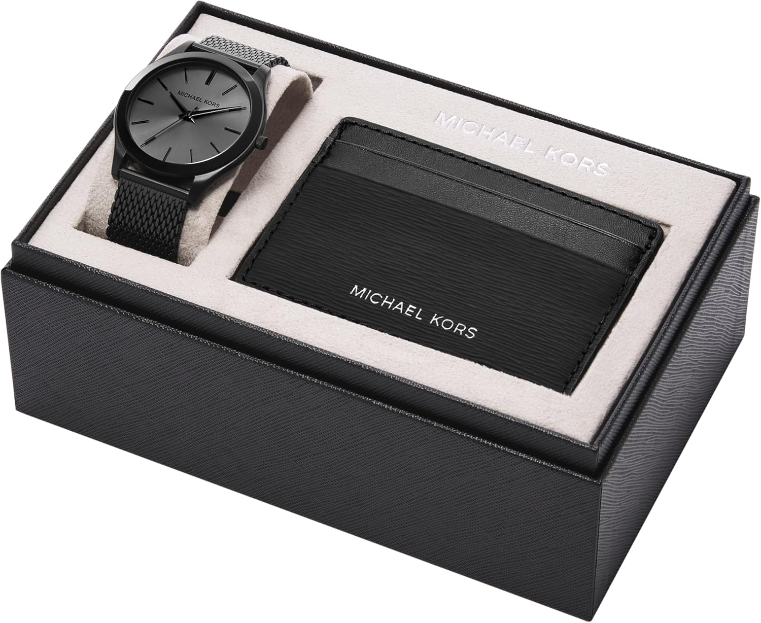Michael Kors MK9122 - Slim Runway Three-Hand Beige Gold-Tone Stainless Steel Watch