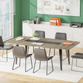 Tribesigns 6FT Conference Table, 70.86L x 35.43W x 29.52H Inches Boat Shaped Meeting Table, Industrial Grey Seminar Table for Office Meeting Conference Room