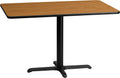 Flash Furniture Graniss 30'' x 48'' Rectangular Natural Laminate Table Top with 23.5'' x 29.5'' Table Height Base