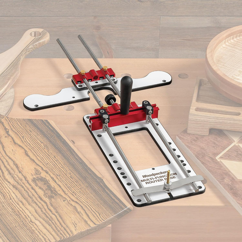 Woodpeckers Multi-Function Router Base, 3/8 Inch Guide Rods, Add Precision And Versatility To Your Router