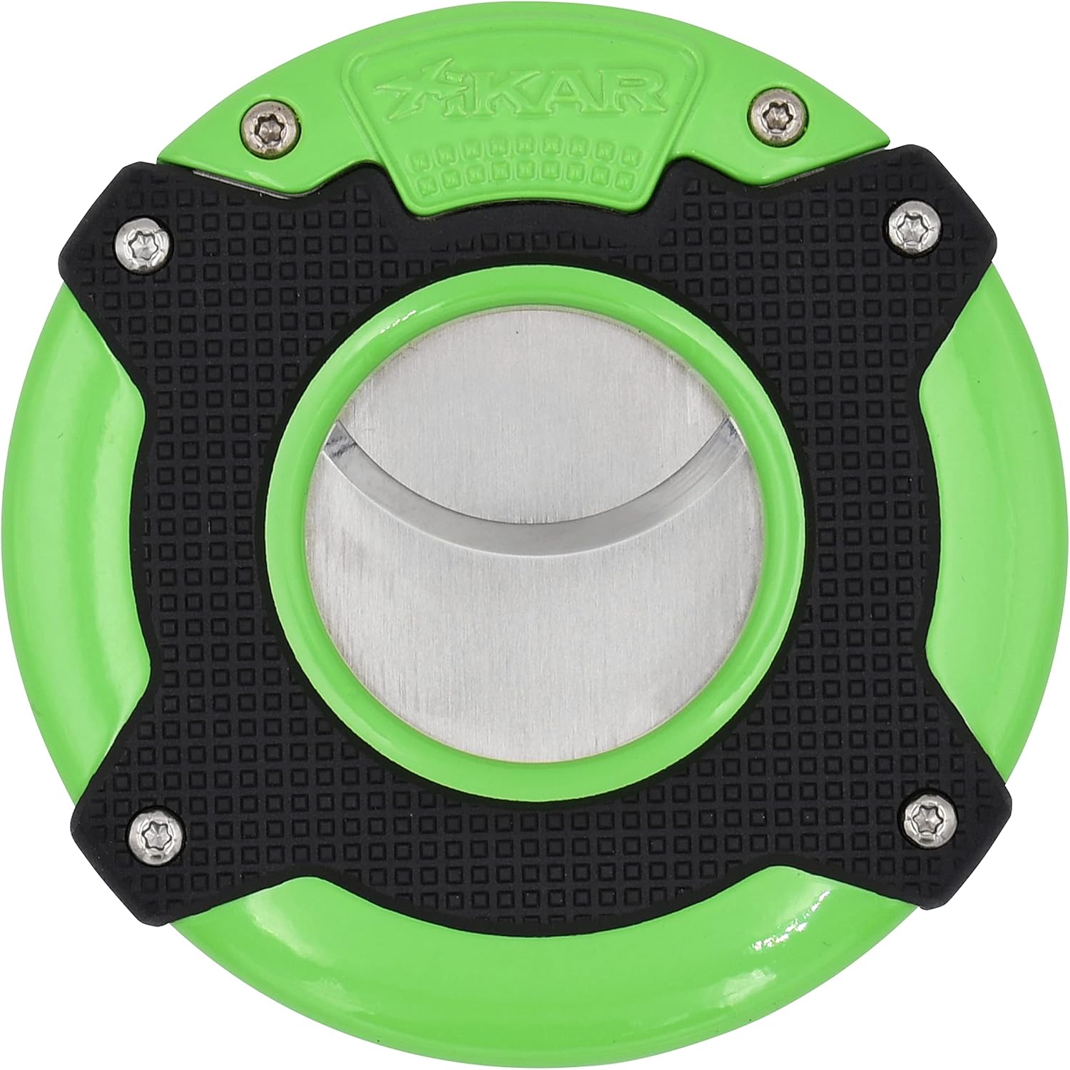 XIKAR Enso Cigar Cutter, Synchronized Double-Guillotine Stainless Steel Blades, Planetary Gear System, Green