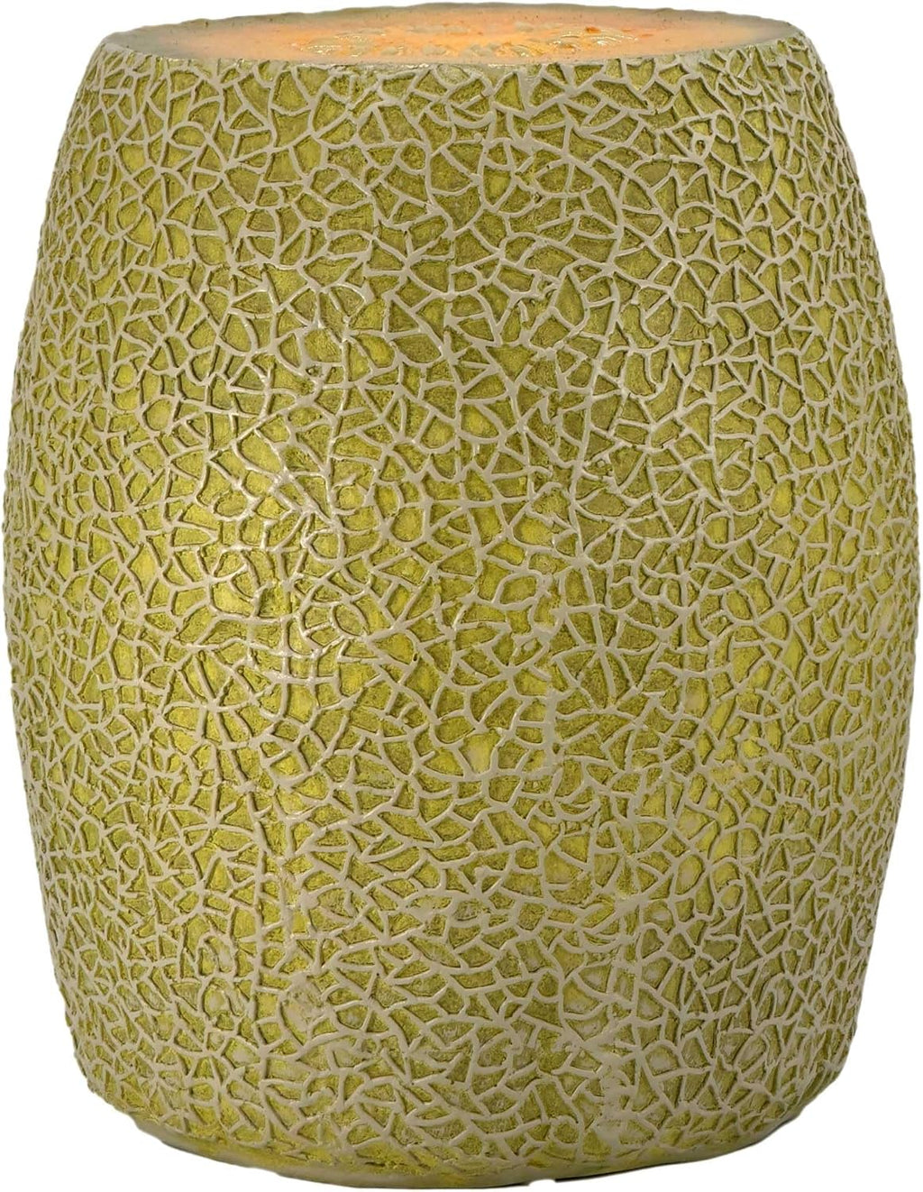 Galt International 18' Cantaloupe Friut Stool Polyresin Side Table Home Decor Plant Stand Garden Indoor Outdoor Decorations