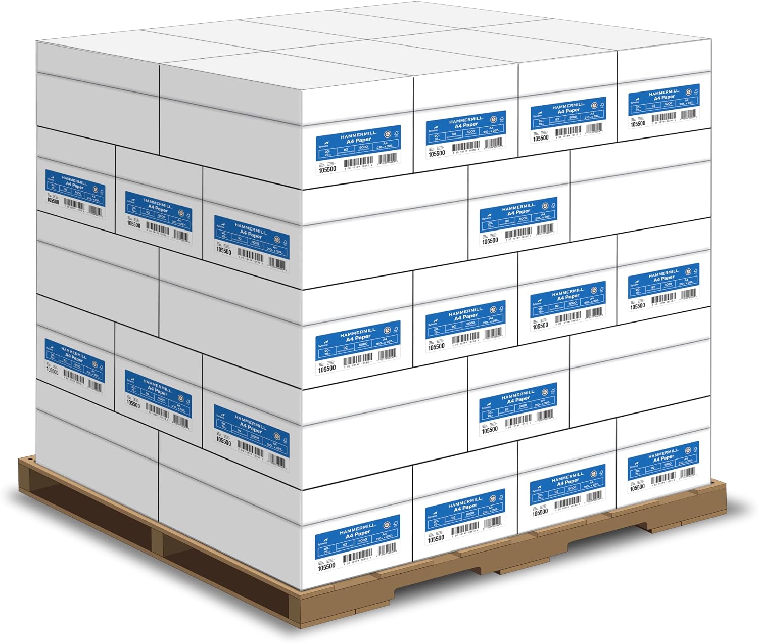Hammermill A4 Paper, 20 lb Copy Paper (210mm x 297mm - 92 Bright, Made in the USA) - 1 Pallet, 40 Cases (200,000 Sheets)