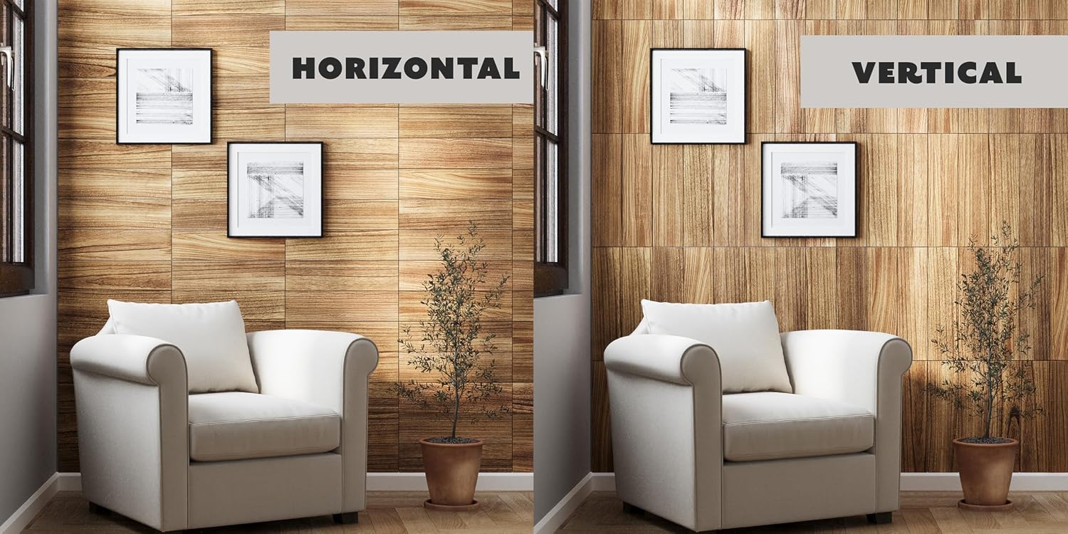 100% Paulownia Wood Wall Planks, 17'' x 4.5'' x 0.6'' Wood Panels for Accent Walls, DIY Wall Paneling Boards for Home Decor, Bedroom, Living Room, DIY Art Craft Boards, 100 Sq Ft, 200pcs
