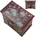 February Mountain Mother of Pearl Wooden Jewelry Organizer Box – Jewelry Storage Box for Women, Features Spacious Drawers, Ideal for Rings, Bracelets, Watches, Chains, Accessories