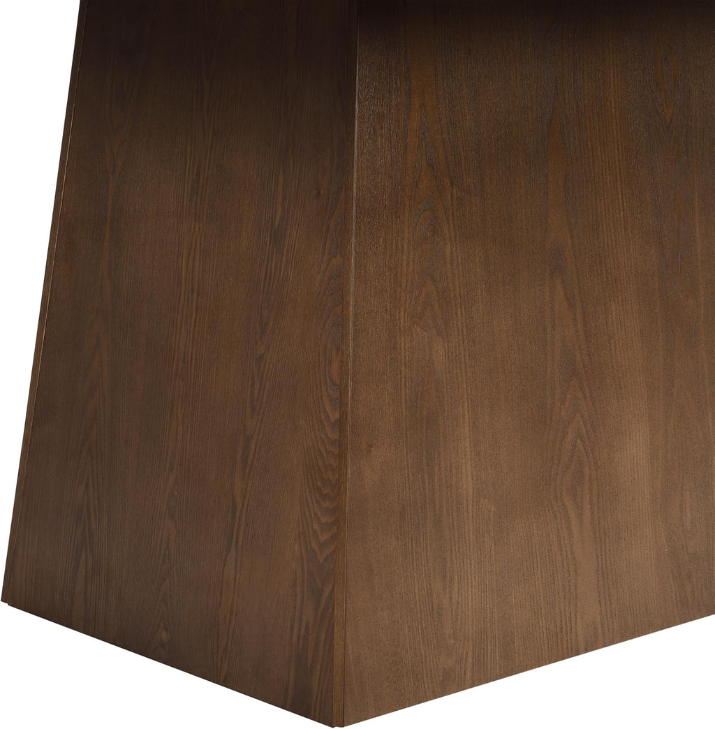 Christopher Knight Home Coadz 82 inch Wooden Dining Table, Modern Rectangular Kitchen Dinner Table for 6-8 People, Pedestal Wooden Dining Furniture for Kitchen Office Conference Room, Walnut Brown
