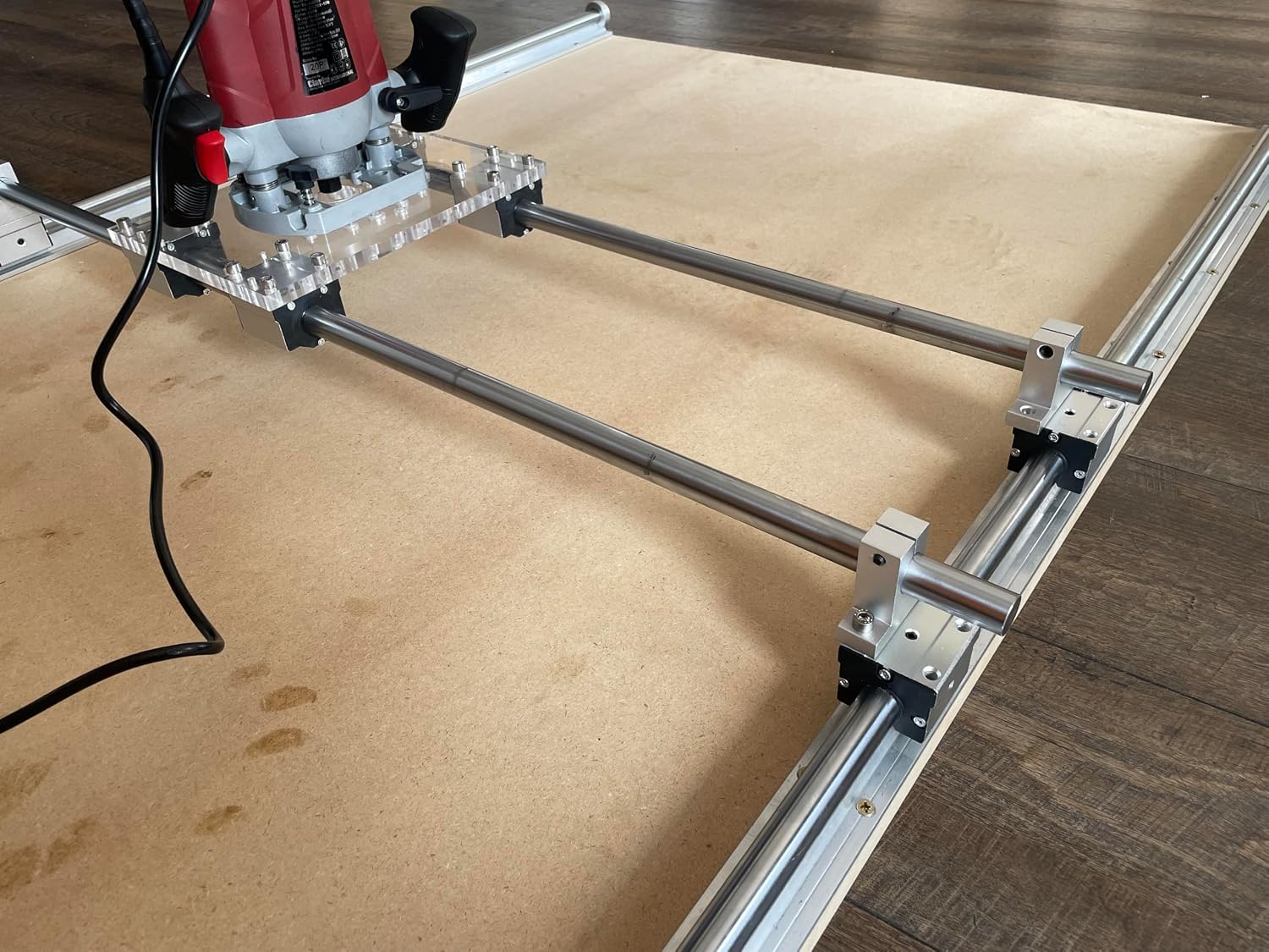 Generic Router Sled - Wood Slab Flattening Mill - Up to 1500x1500mm (1000x1000mm) - Metal Base - Plunge Base - GEN1234