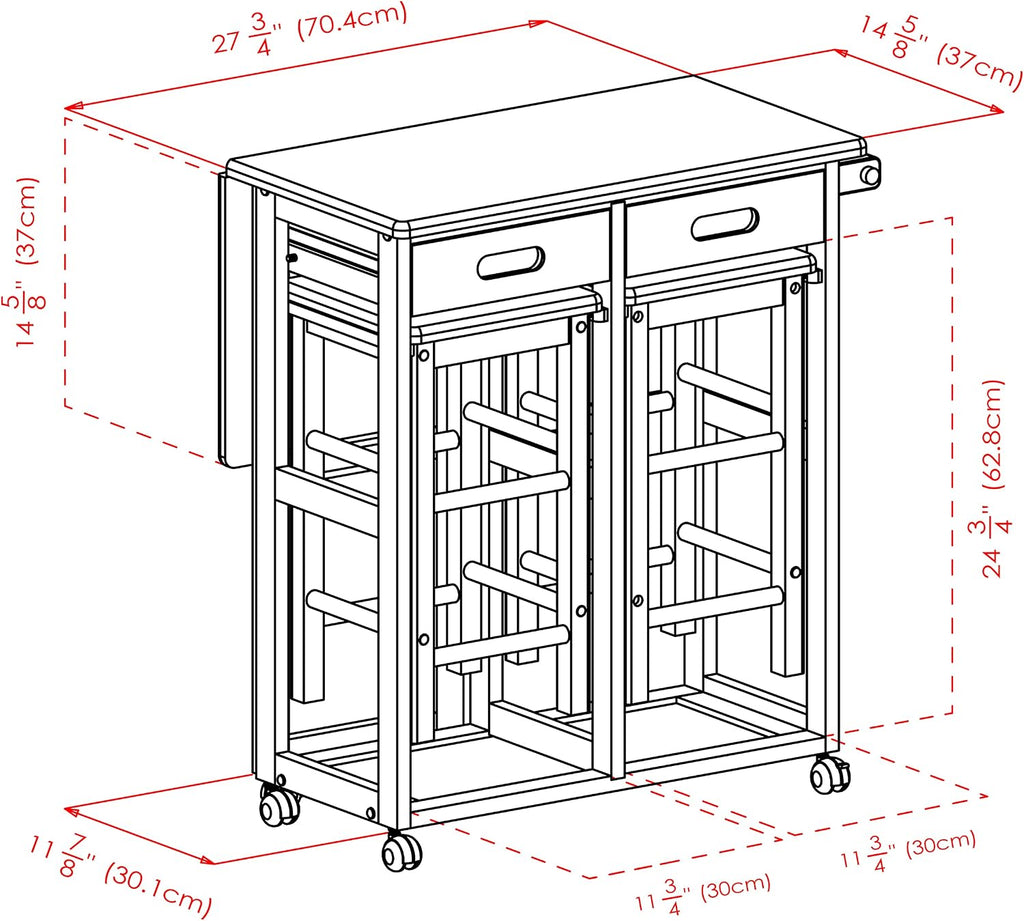 Winsome Wood Suzanne Kitchen, Square, Natural, Beech