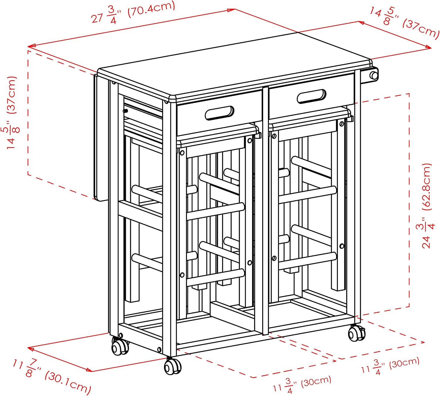 Winsome Wood Suzanne Kitchen, Square, Natural, Beech