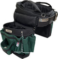 BOULDER BAG Ultimate Electrician's MAX Combo with Comfort Back Support Tool Belt, Leather Belt Buckle, Heavy Duty Tool Belt, Green, (Large 33-36 Inch Waist), Made in USA