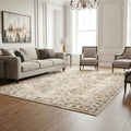 Gertmenian Indoor Easy-Care & Washable Area Rug – 8x10 Large, Ideal for High Traffic Areas in Living Room, Bedroom, Entryway – Candace Beige, 25974